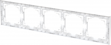 ABB 5 set frame, white matt Busch-art linear 1725-44M-500 2CKA001754A4874 | Elektrika.lv